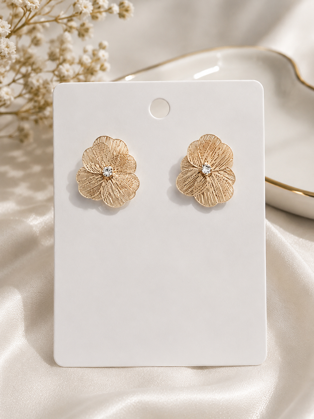 Aretes Flor Dorada