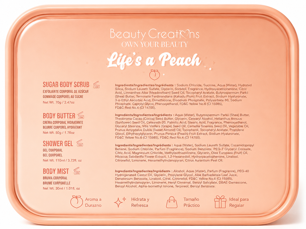 🍑 Beauty Creations – Life’s a Peach Body Care Set