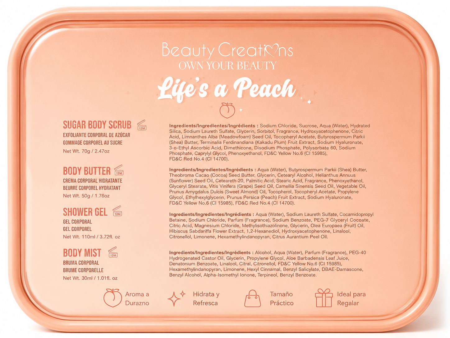 🍑 Beauty Creations – Life’s a Peach Body Care Set