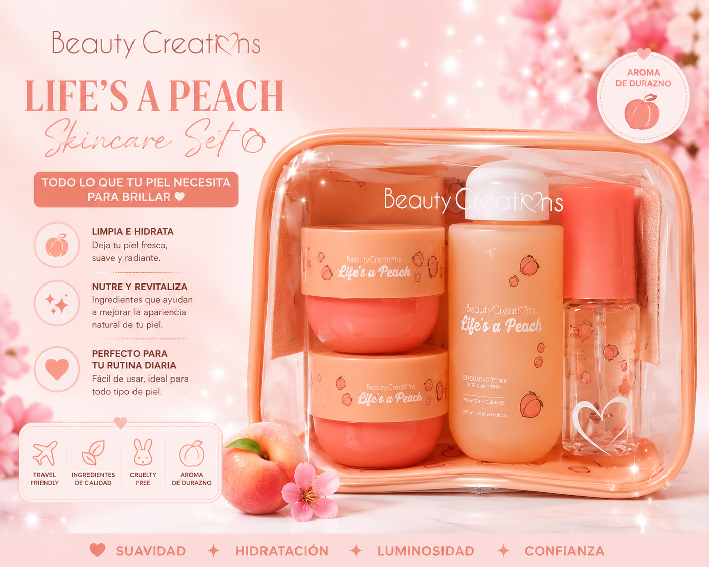 🍑 Beauty Creations – Life’s a Peach Body Care Set