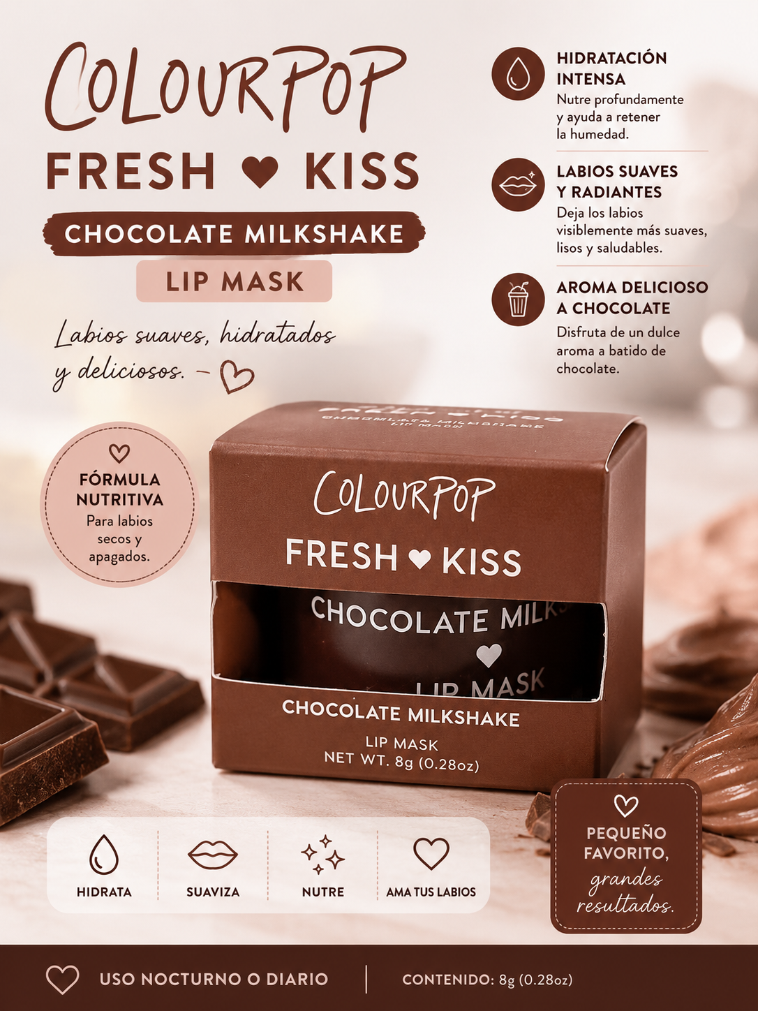 ColourPop Fresh Kiss Lip Mask – Chocolate Milkshake