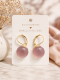 Aretes Perla Rosa – Elegancia Clásica