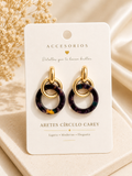 Aretes Círculo Carey – Estilo Sofisticado