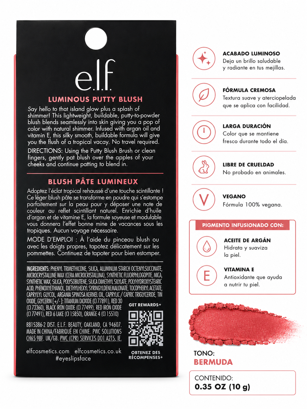 e.l.f. Luminous Putty Blush – Tono Bermuda