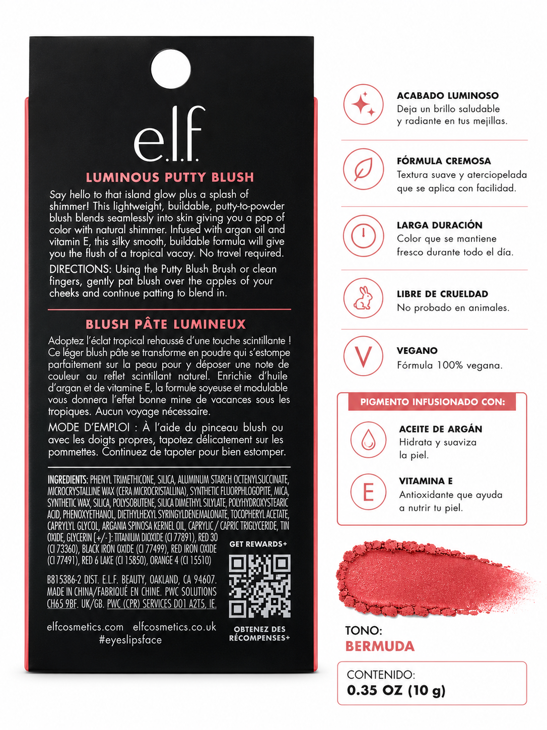 e.l.f. Luminous Putty Blush – Tono Bermuda