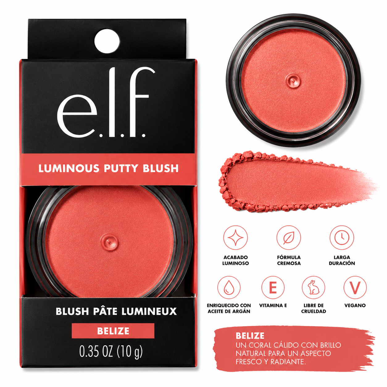 e.l.f. Luminous Putty Blush – Tono Belize